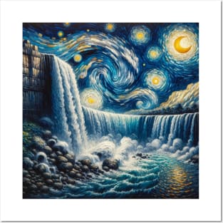 Niagara Falls Starry Night - Beautiful Iconic Places Posters and Art